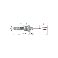 ДТПL(ХК)124-00.120/10м L=120мм d=6мм М16х1,5 lкаб=10м УТ000009455