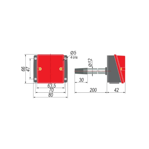 ДТС3015-Pt1000.В2.200 Термопреобразователь для систем HVAC УТ000011018